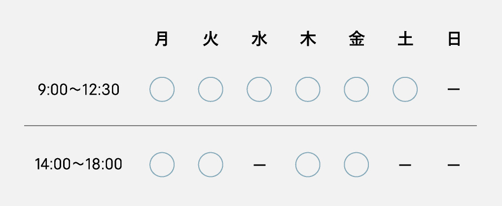 診療時間・休診日