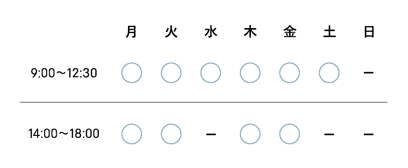 診療時間表